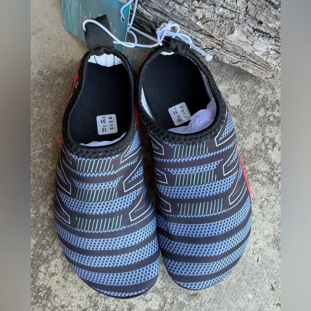 TrueFit Barefoot Kids Slip-On Water Shoes Aqua Socks NWT Sz-13.  D‎